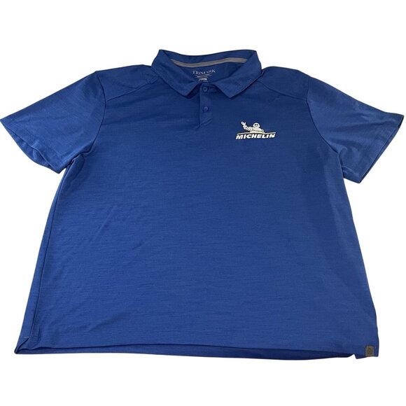 Michelin Tire Polo Shirt Mens XL Employee Uniform Top Blue Embroidered Logo Man - Picture 1 of 6